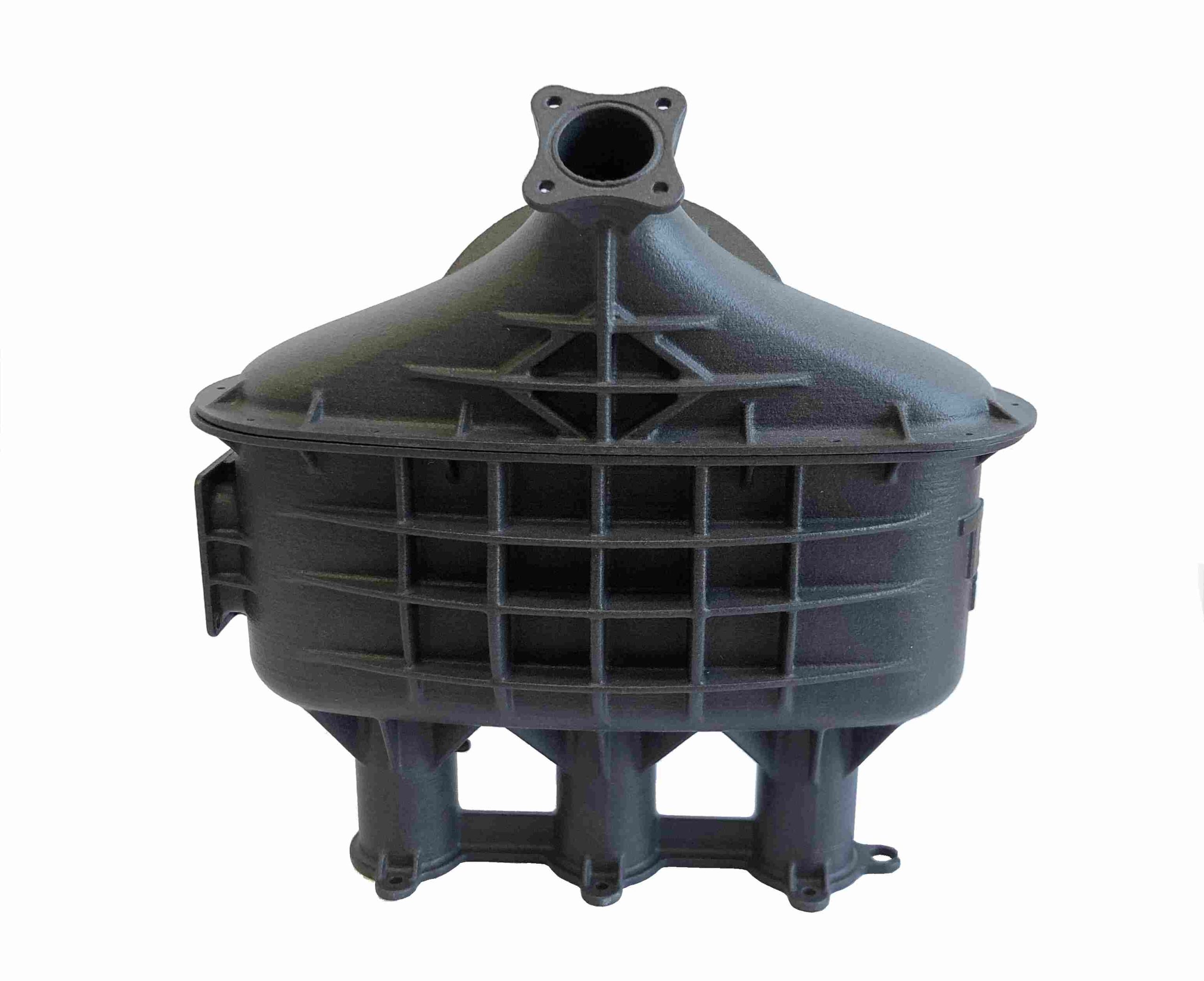 3D printed car part--Racing intake plenum with Precimid1172Pro GF30 BLK